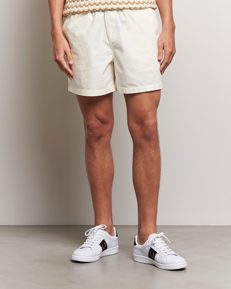 Heren |  | Fred Perry | Woven Ripstop Drawstring Shorts Ecru