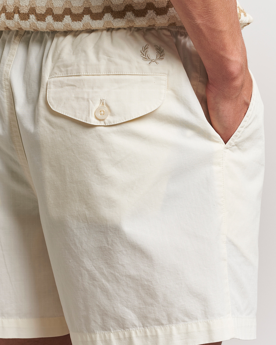 Heren | Korte broek | Fred Perry | Woven Ripstop Drawstring Shorts Ecru