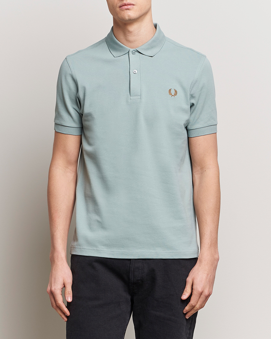 Heren | Poloshirts met korte mouwen | Fred Perry | Plain Polo Shirt Silver Blue