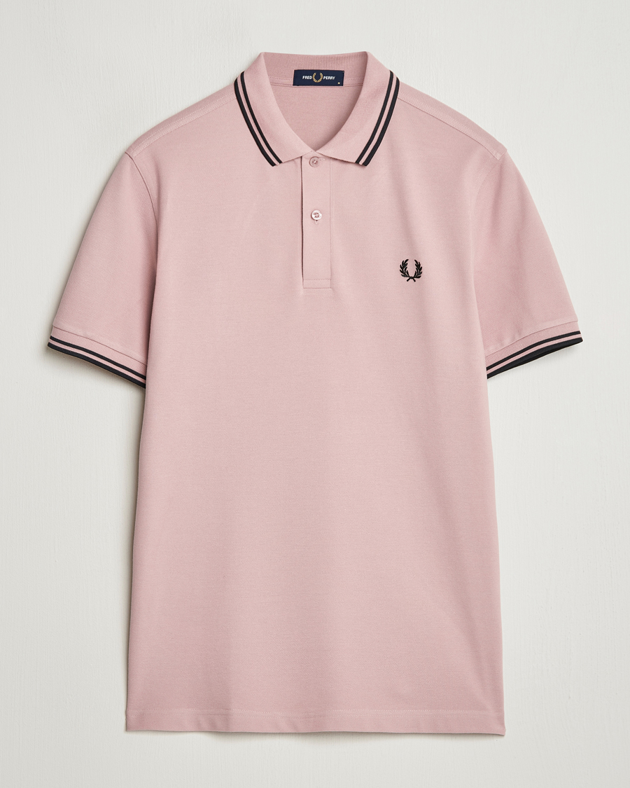 Heren | Polo's | Fred Perry | Twin Tipped Polo Shirt Dusty Rose Pink