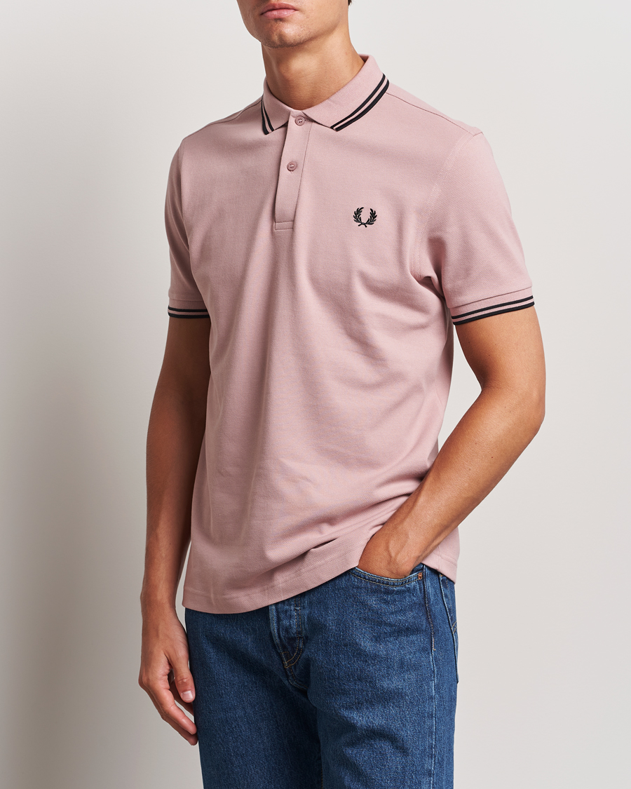 Heren | Polo's | Fred Perry | Twin Tipped Polo Shirt Dusty Rose Pink