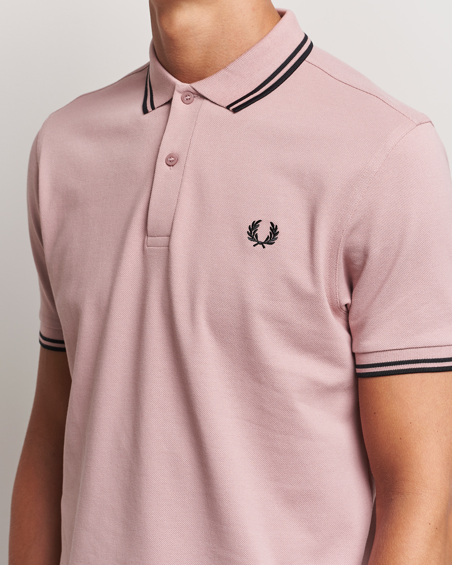 Heren | Polo's | Fred Perry | Twin Tipped Polo Shirt Dusty Rose Pink