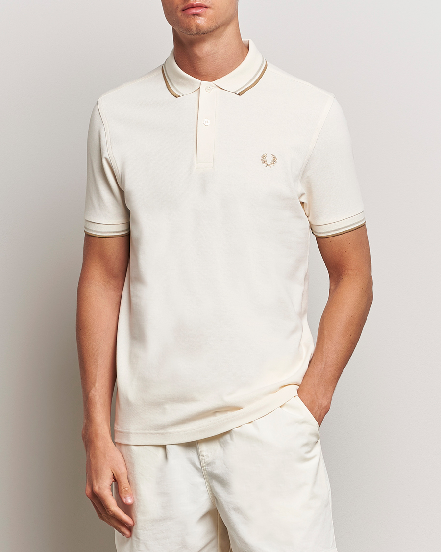 Heren |  | Fred Perry | Twin Tipped Polo Shirt Ecru