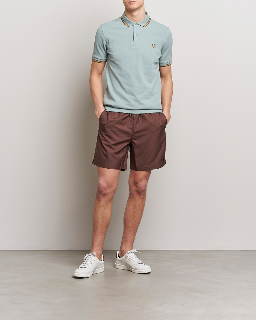 Heren | Polo's | Fred Perry | Twin Tipped Polo Shirt Silver Blue
