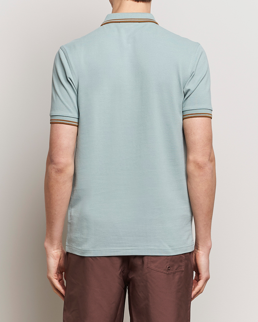 Heren | Polo's | Fred Perry | Twin Tipped Polo Shirt Silver Blue