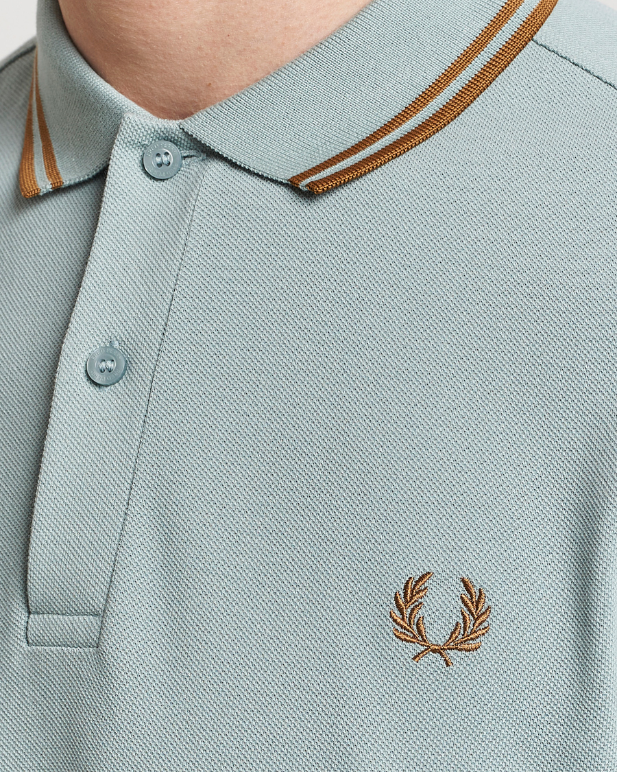 Heren | Polo's | Fred Perry | Twin Tipped Polo Shirt Silver Blue