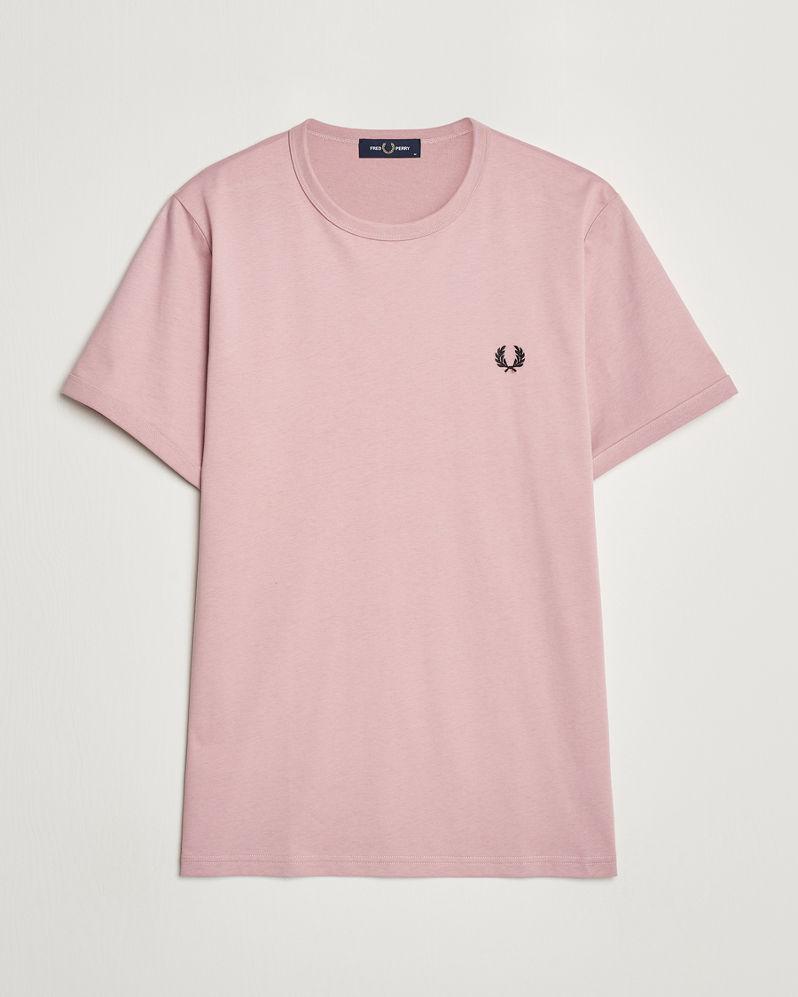 Heren | T-shirts | Fred Perry | Ringer T-Shirt Dusty Rose Pink