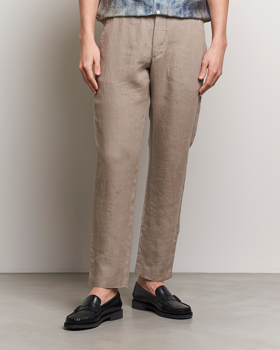 Heren | Nieuwe productafbeeldingen | NN07 | Theo Linen Trousers Greige