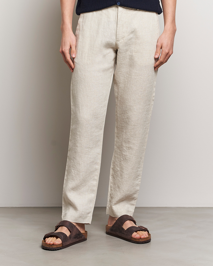 Heren | Broeken | NN07 | Theo Linen Trousers Oat