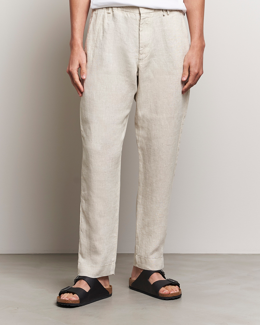 Heren | Afdelingen | NN07 | Billie Linen Drawstring Trousers Oat