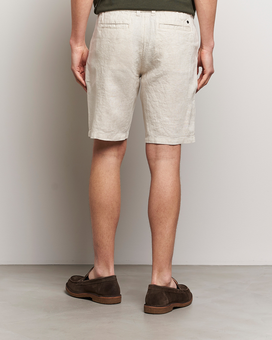 Heren | Korte broek | NN07 | Seb Linen Drawstring Shorts Oat