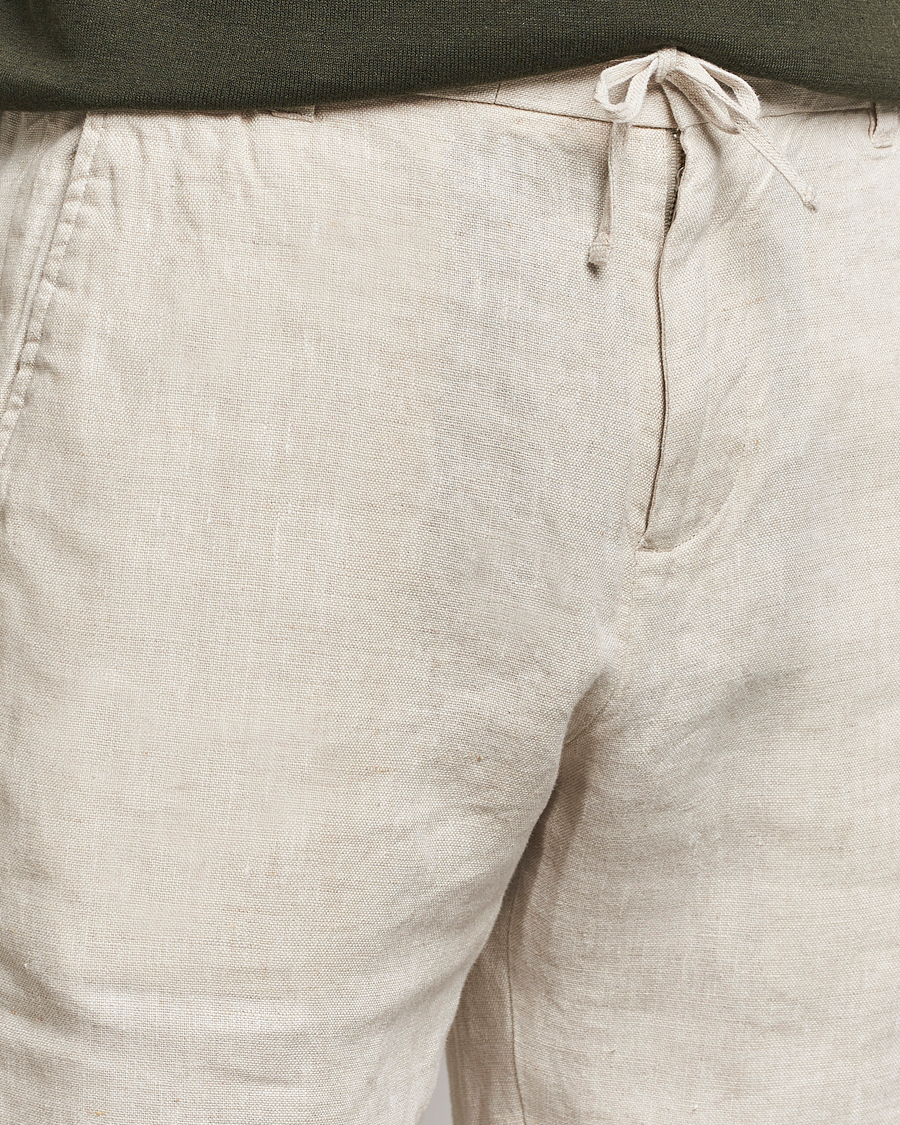 Heren | Korte broek | NN07 | Seb Linen Drawstring Shorts Oat