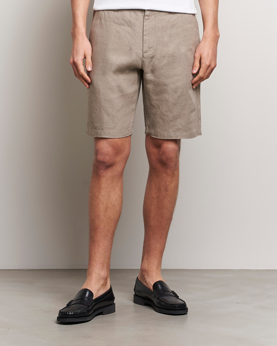 Heren | Nieuws | NN07 | Crown Linen Shorts Greige