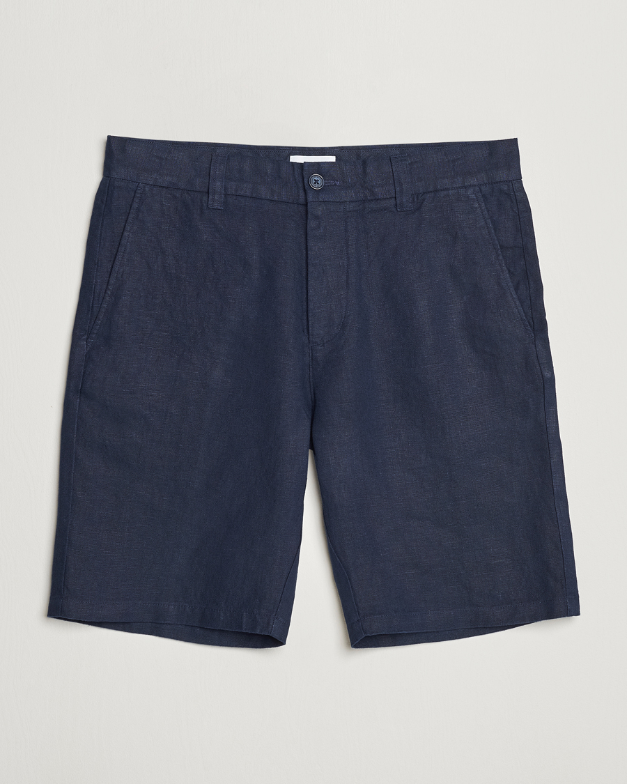 Heren | Korte broek | NN07 | Crown Linen Shorts Navy Blue
