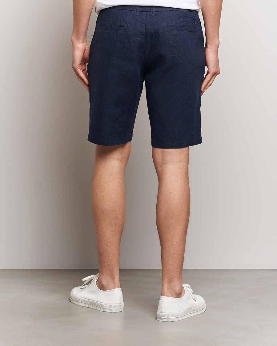 Heren | Korte broek | NN07 | Crown Linen Shorts Navy Blue