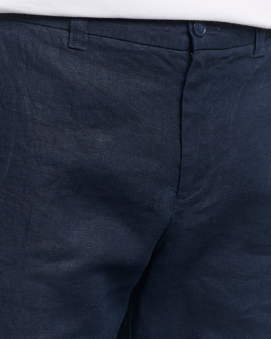 Heren | Korte broek | NN07 | Crown Linen Shorts Navy Blue