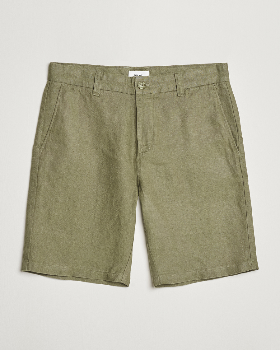 Heren | Korte broek | NN07 | Crown Linen Shorts Lichten Green