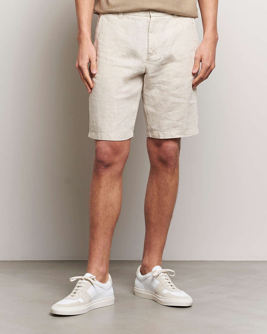Heren | Linnen shorts | NN07 | Crown Linen Shorts Oat