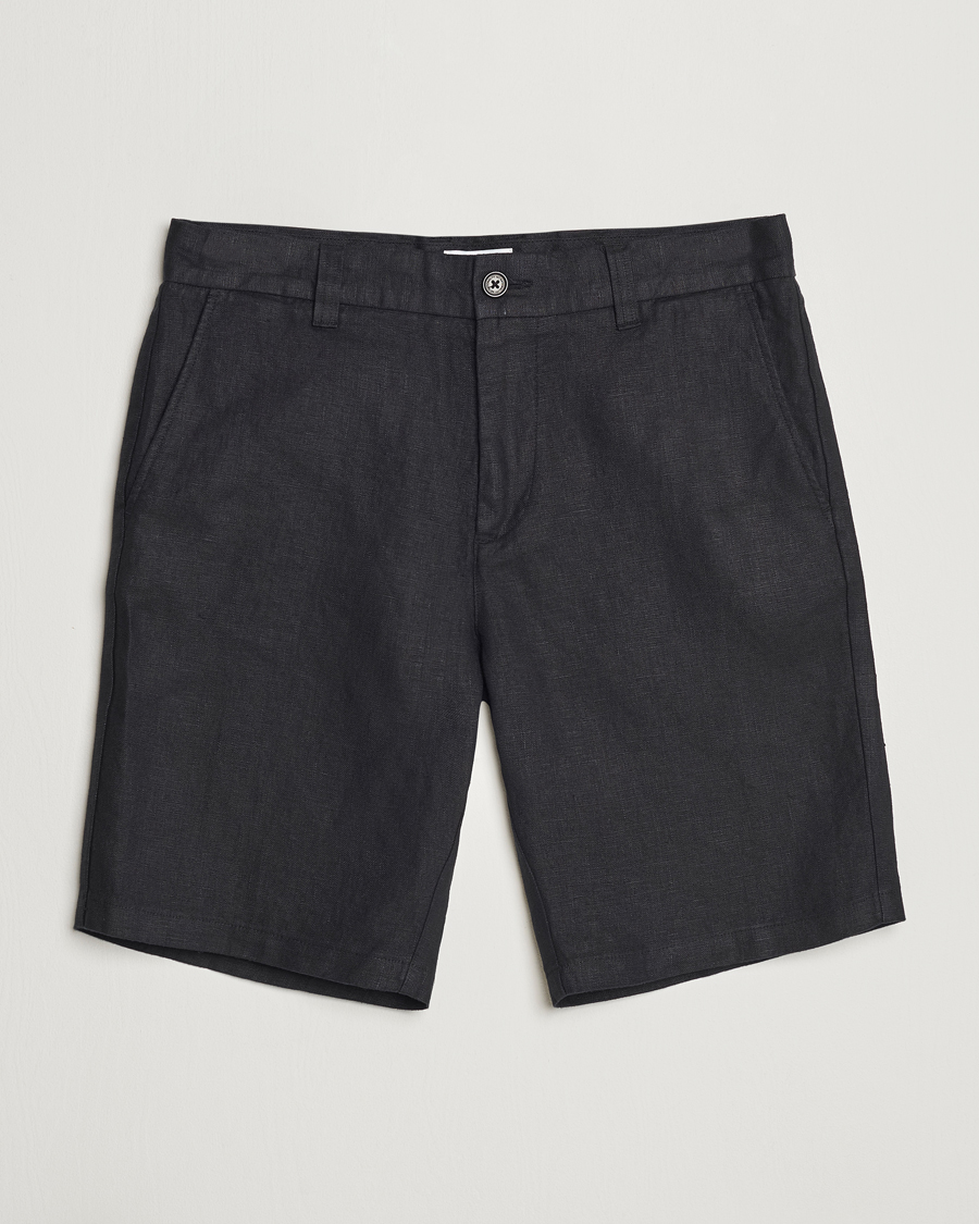 Heren | Korte broek | NN07 | Crown Linen Shorts Black