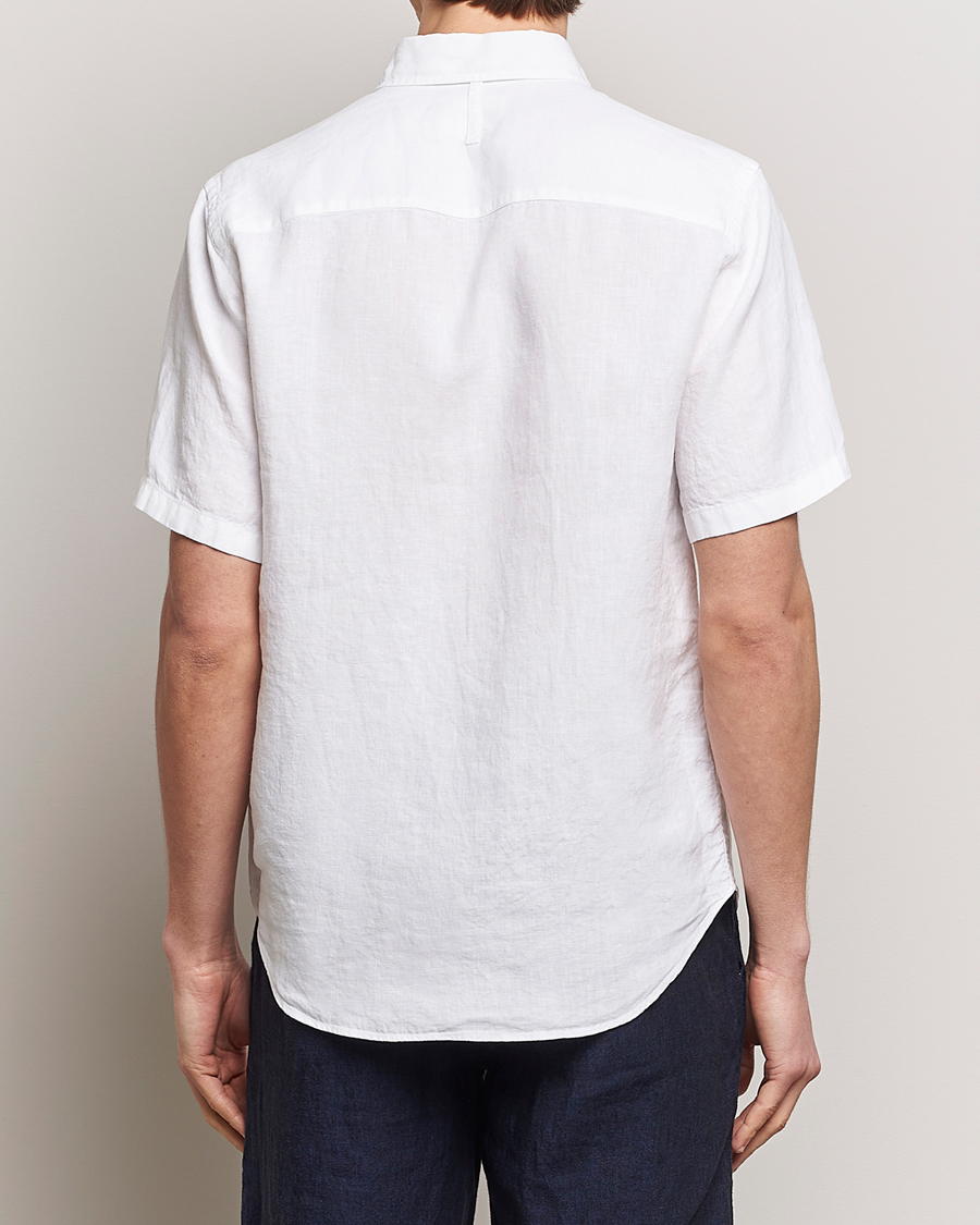 Heren | Overhemden | NN07 | Arne Linen Short Sleeve Shirt White
