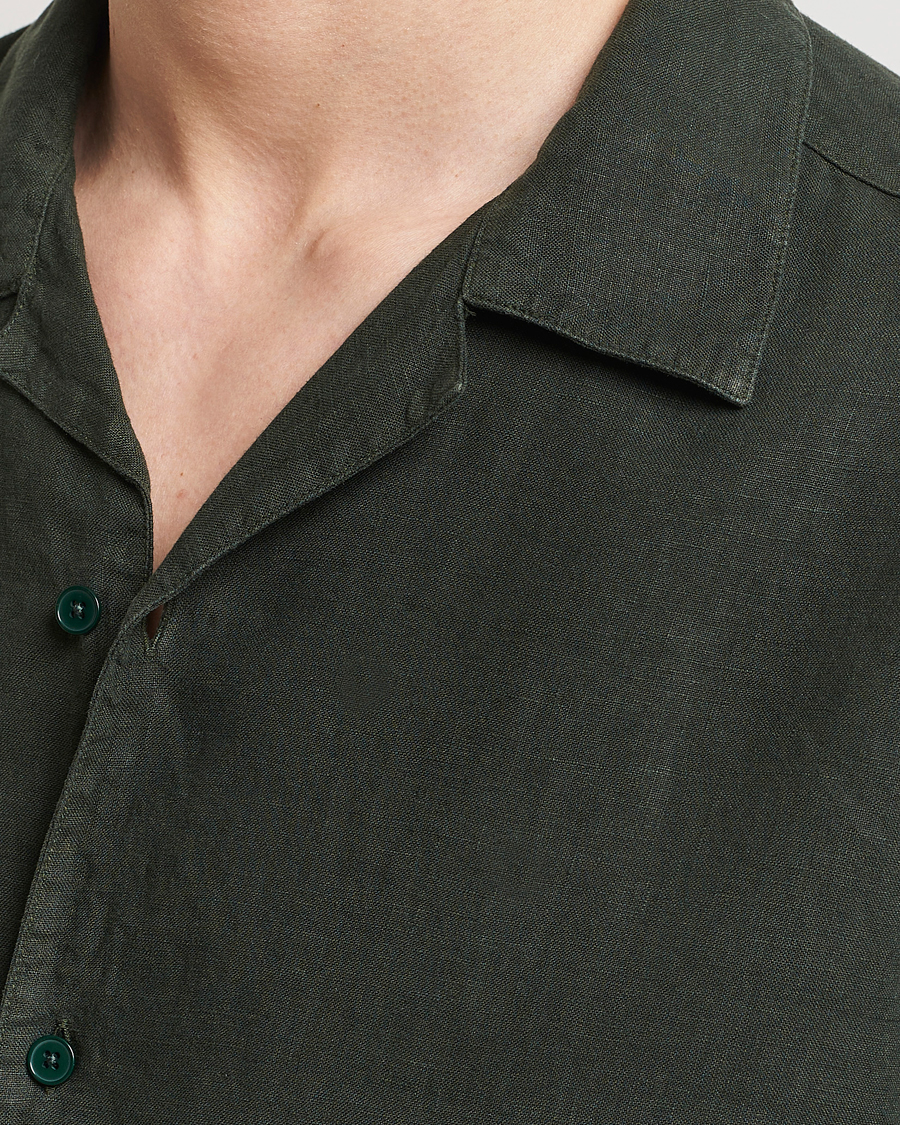 Heren | Overhemden | NN07 | Julio Linen Resort Shirt Rosin Green