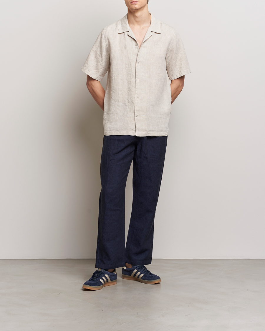 Heren | Overhemden | NN07 | Julio Linen Resort Shirt Oat