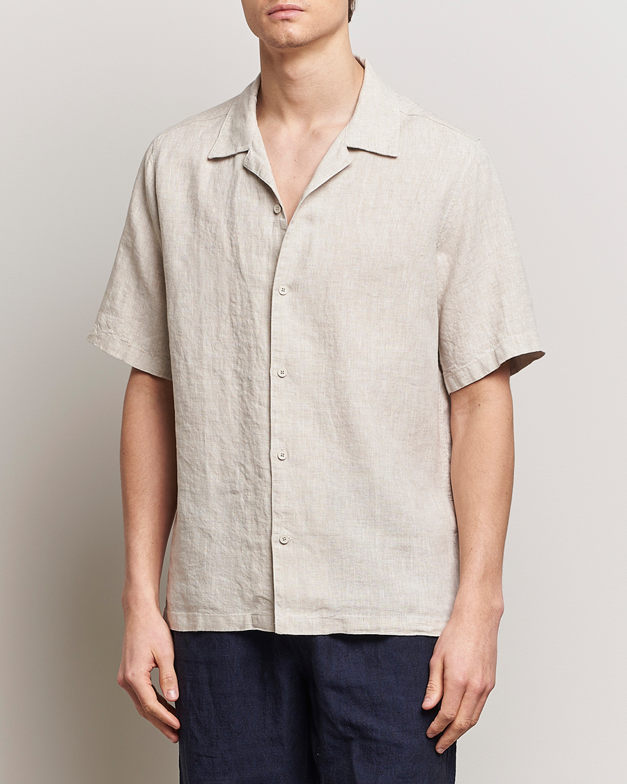 Heren | NN07 | NN07 | Julio Linen Resort Shirt Oat