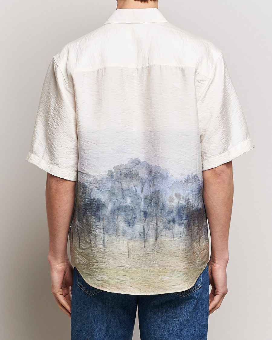 Heren | Overhemden | NN07 | Quinsy Printed Short Sleeve Shirt White Multi