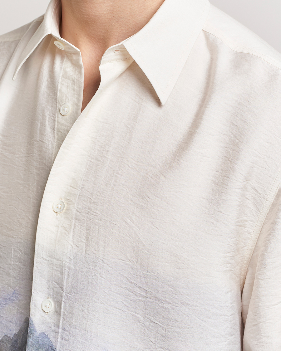 Heren | Overhemden | NN07 | Quinsy Printed Short Sleeve Shirt White Multi