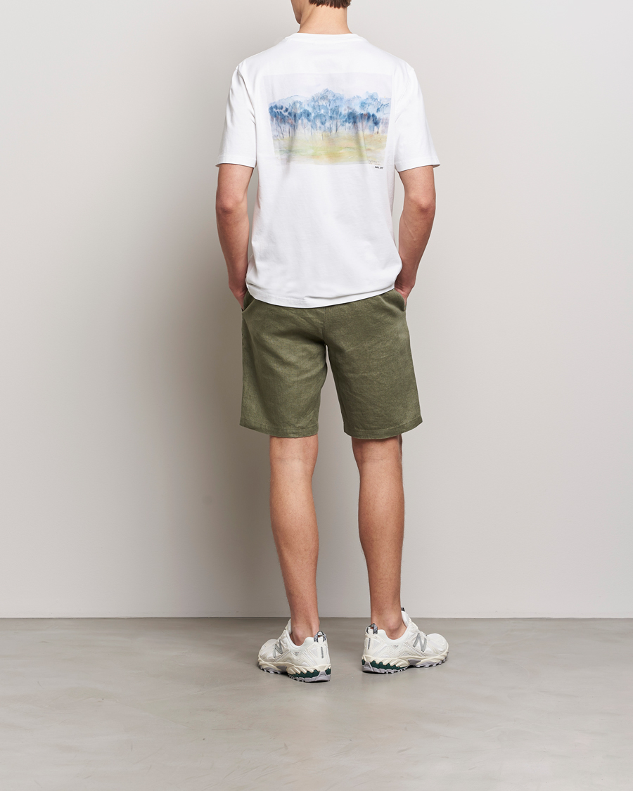 Heren | T-shirts | NN07 | Adam Printed Crew Neck T-Shirt White