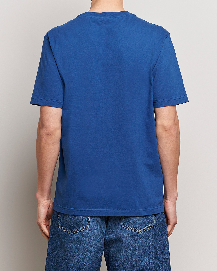 Heren | T-shirts | NN07 | Adam Printed Crew Neck T-Shirt Blue Quartz
