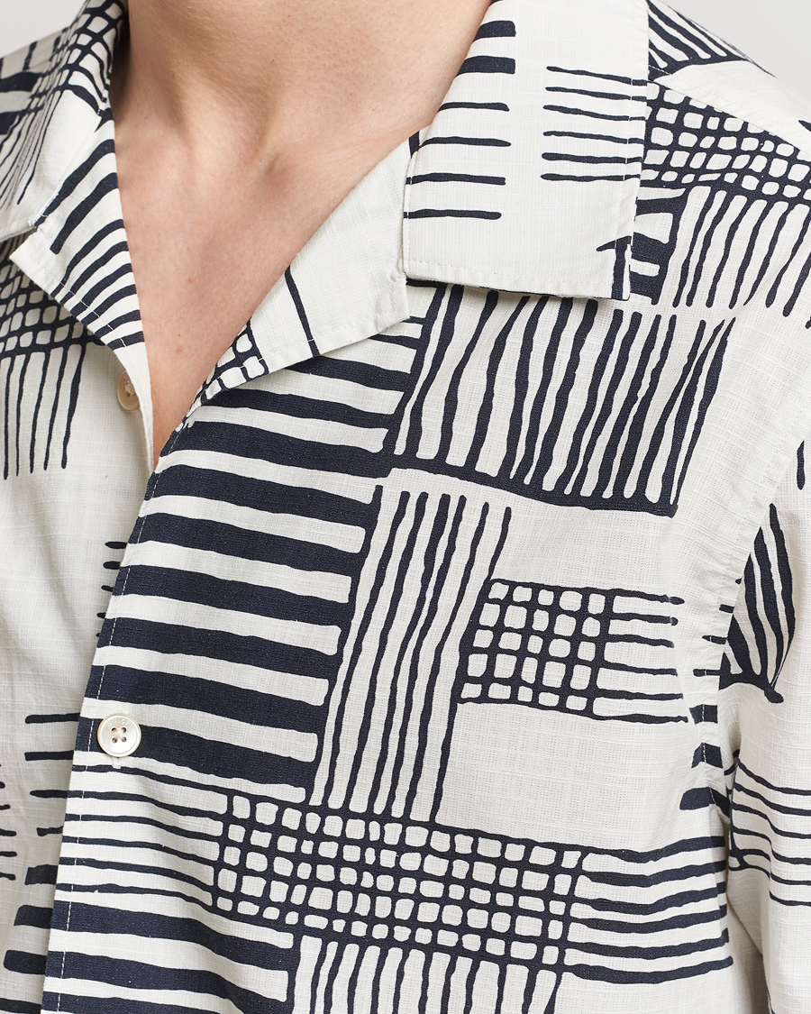 Heren | Overhemden | NN07 | Ole Printed Short Sleeve Shirt Black Multi