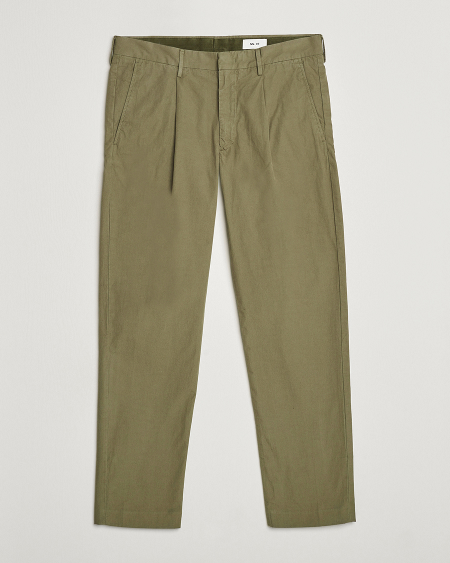 Heren | Broeken | NN07 | Bill Cotton Trousers Capers Green
