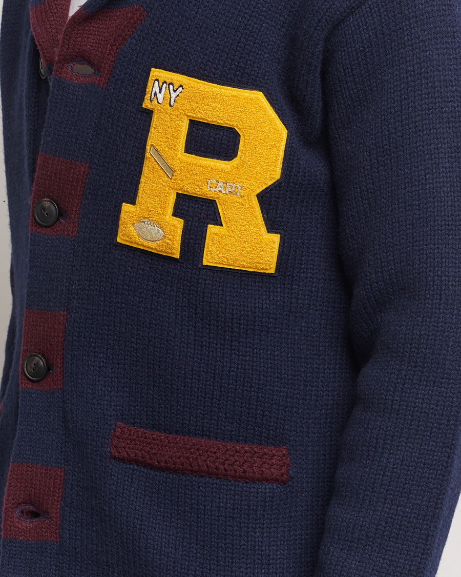Heren | Truien | Polo Ralph Lauren | Varsity Wool Shawl Cardigan Aviator Navy Combo