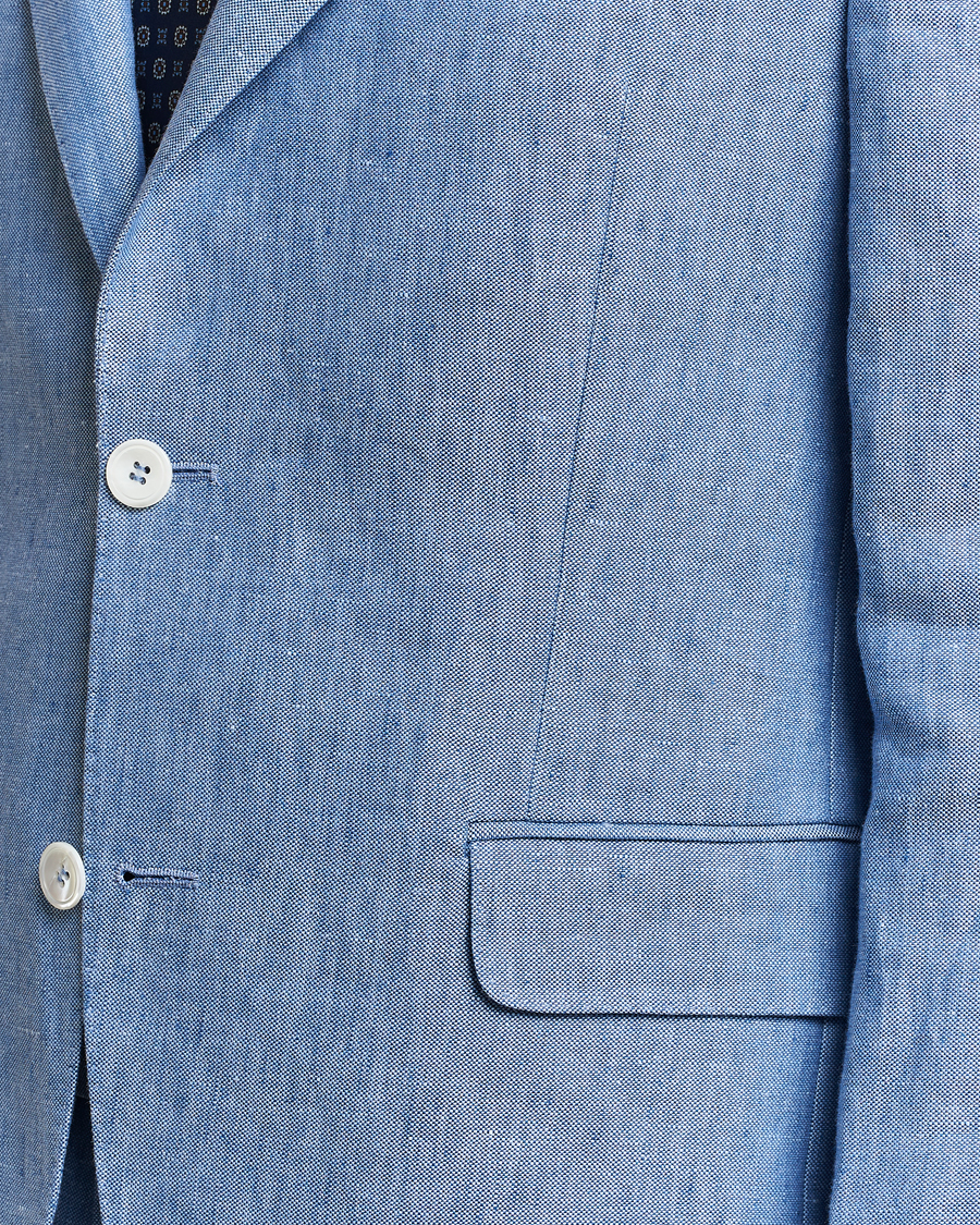 Heren | Blazers | Oscar Jacobson | Ferry Soft Linen Blazer Smog Blue
