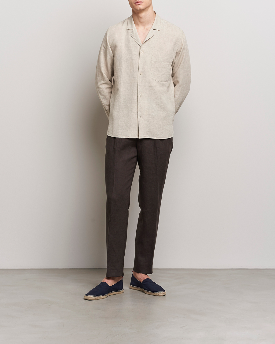 Heren | Overhemden | Oscar Jacobson | Helios Reg Shirt Beige