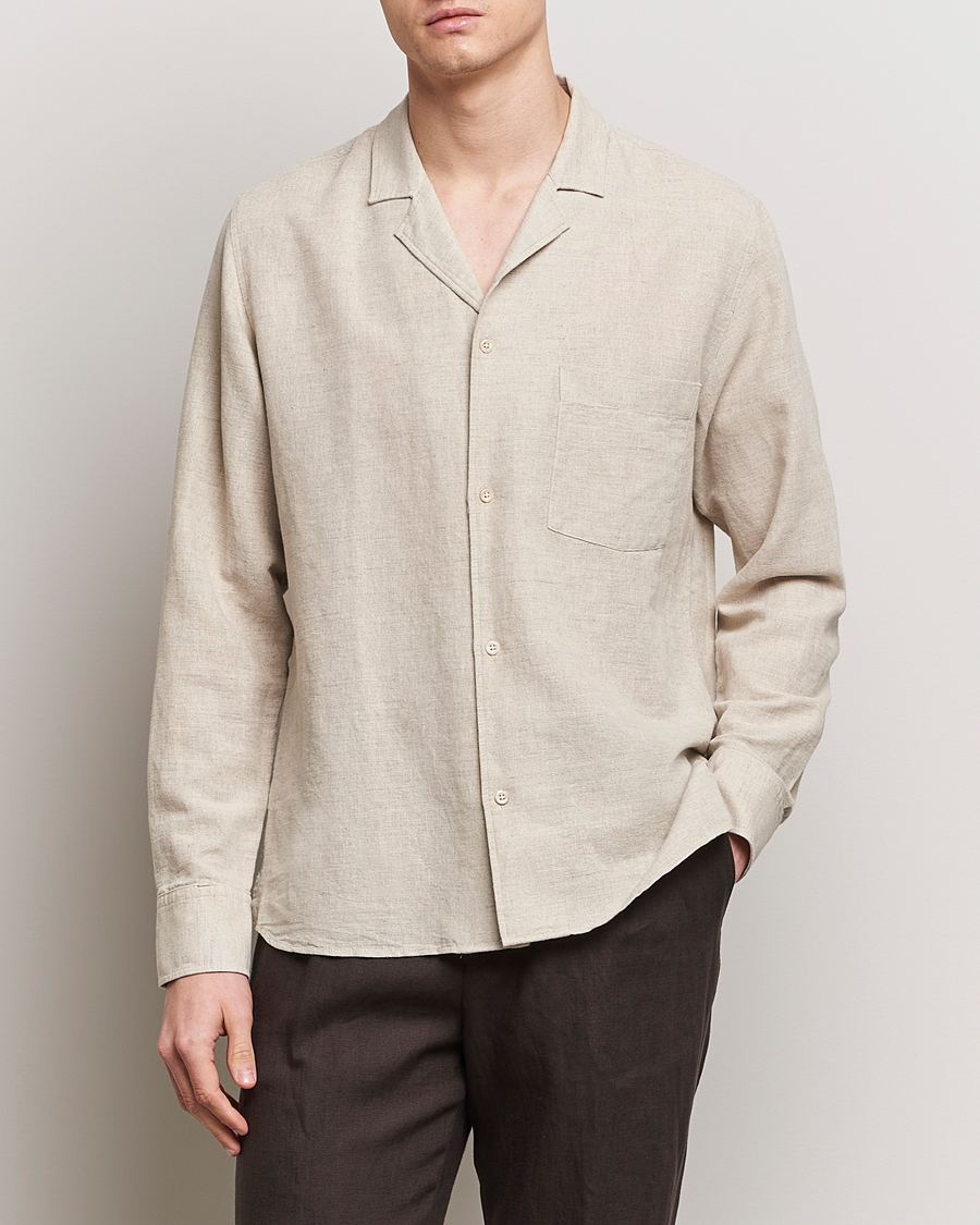 Heren | Nieuwe productafbeeldingen | Oscar Jacobson | Helios Reg Shirt Beige