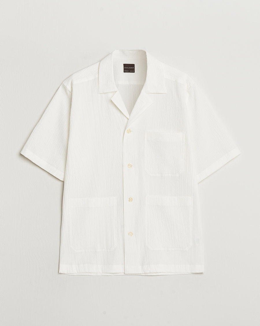 Heren | Overhemden | Oscar Jacobson | Hanks Reg Seersucker Shirt White