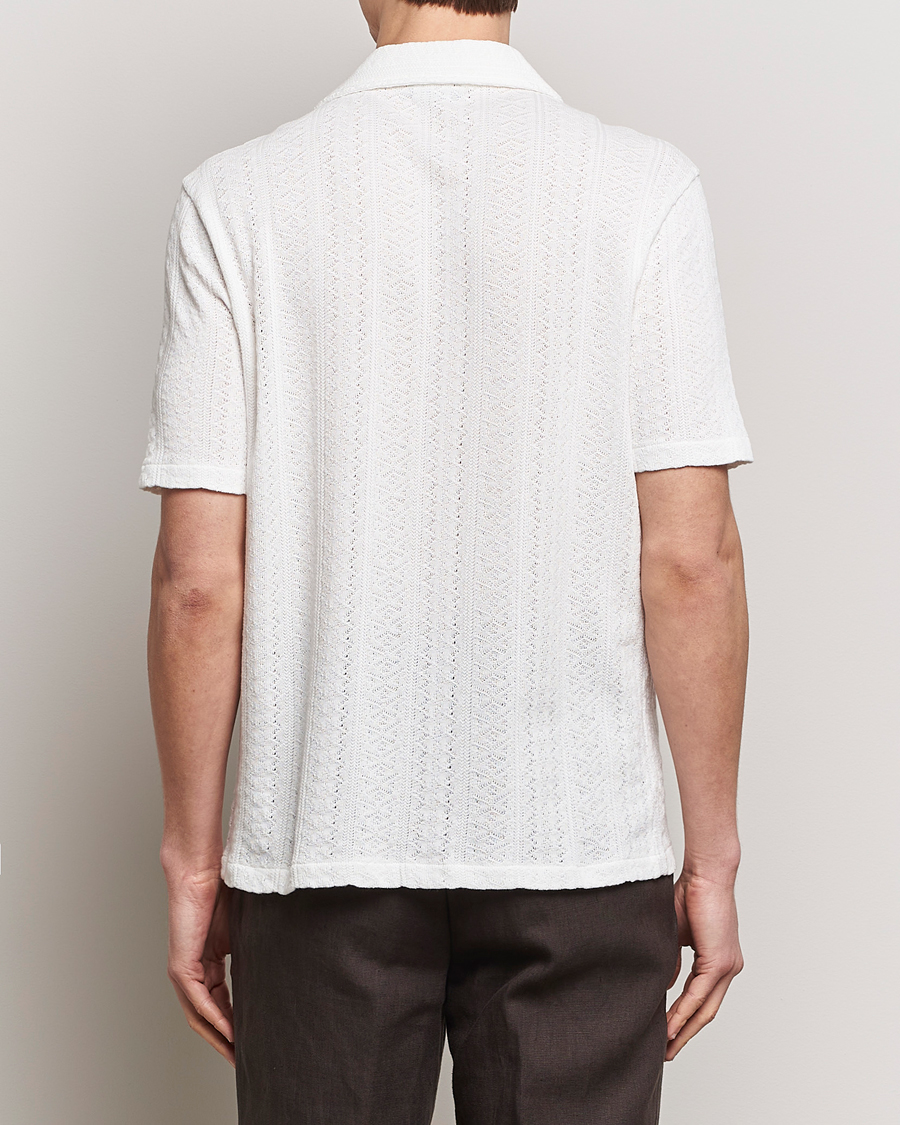 Heren | Overhemden | Oscar Jacobson | Mattis Reg Knitted Shirt White