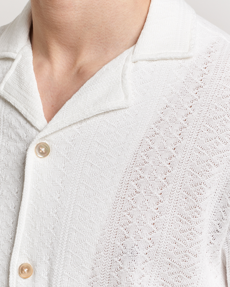 Heren | Overhemden | Oscar Jacobson | Mattis Reg Knitted Shirt White