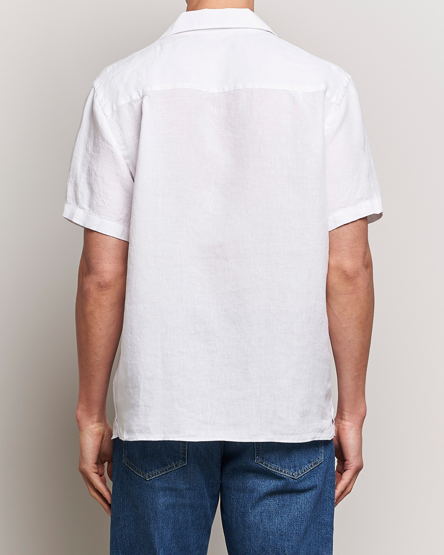 Heren | Overhemden | J.Lindeberg | Elio Linen Melange Shirt White
