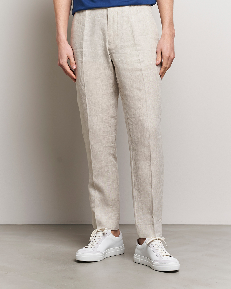 Heren | Linnen broeken | J.Lindeberg | Soren Linen Pants Safari Beige