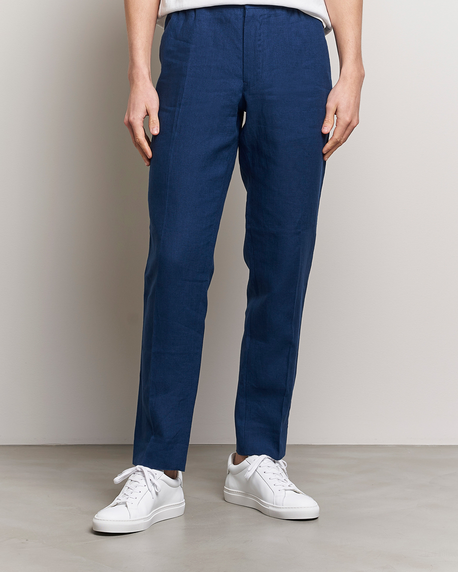 Heren | Linnen broeken | J.Lindeberg | Soren Linen Pants Estate Blue