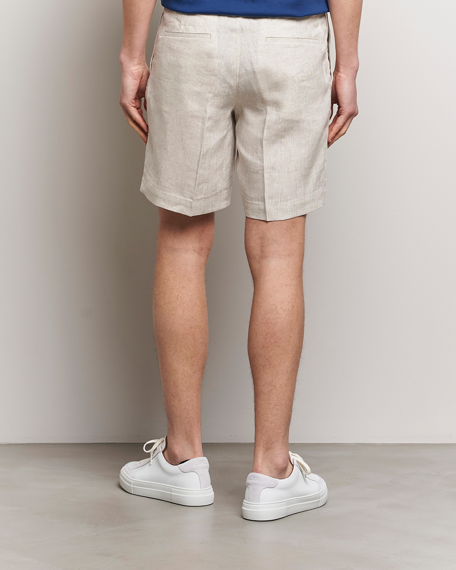 Heren | Korte broek | J.Lindeberg | Baron Linen Shorts Safari Beige