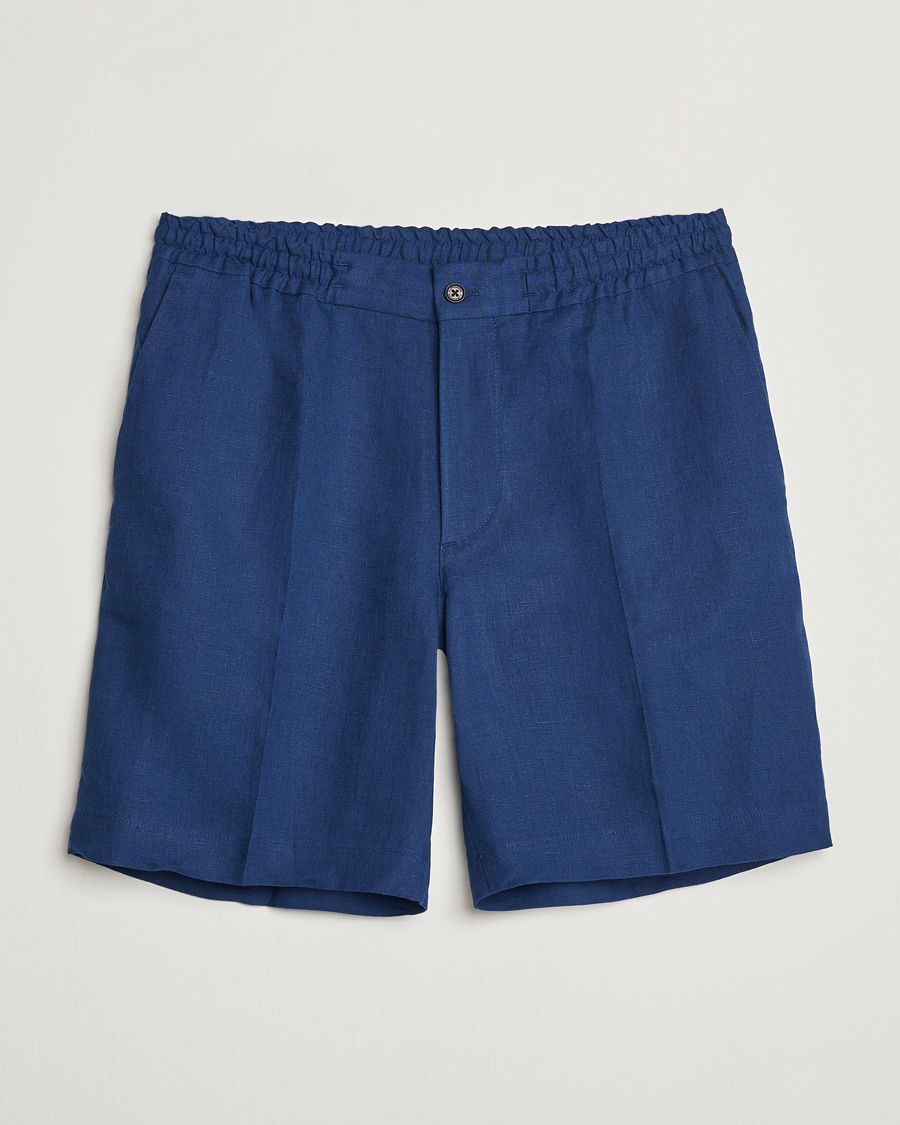 Heren | Korte broek | J.Lindeberg | Baron Linen Shorts Estate Blue