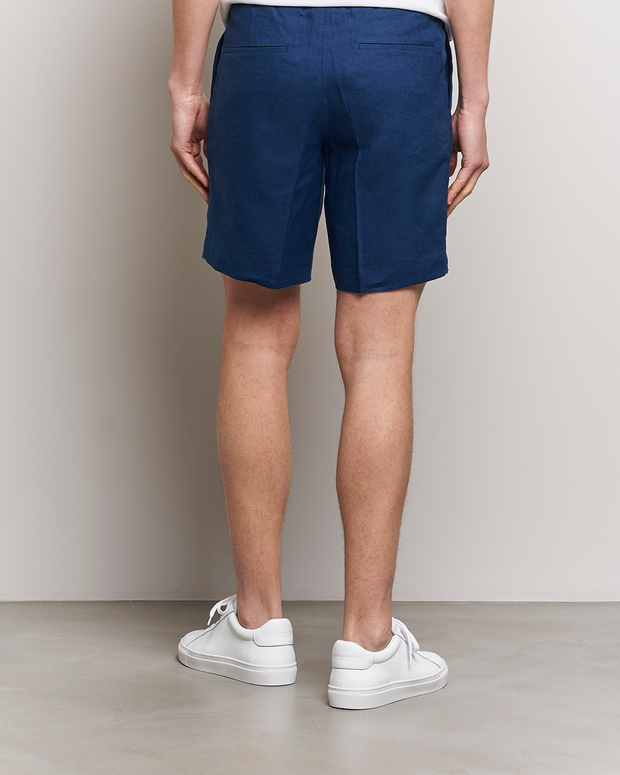 Heren | Korte broek | J.Lindeberg | Baron Linen Shorts Estate Blue