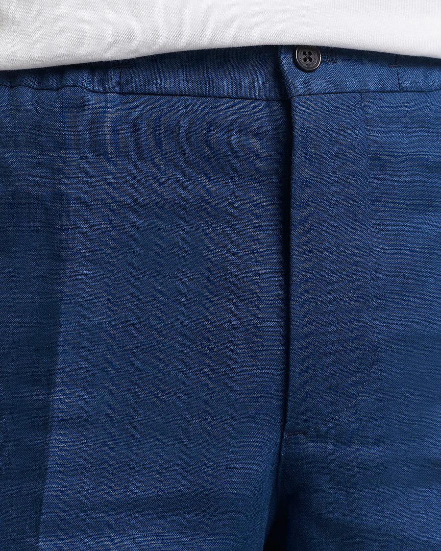 Heren | Korte broek | J.Lindeberg | Baron Linen Shorts Estate Blue