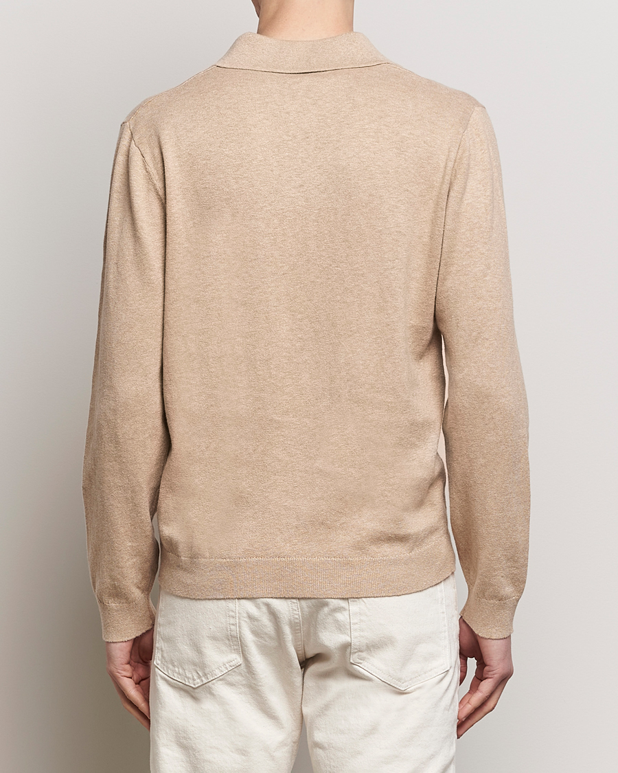 Heren | Truien | A Day's March | Manol Cotton Linen Polo Khaki
