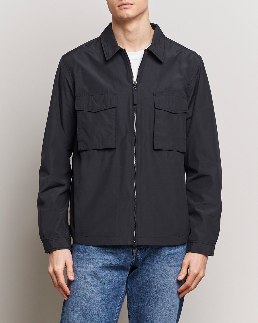 Heren | Casual | A Day's March | Buxton Nylon Overshirt Black