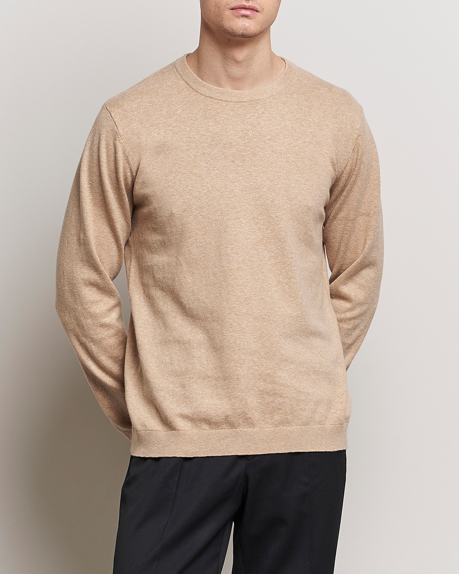 Heren | A Day's March | A Day's March | Alagon Cotton/Linen Crew Khaki